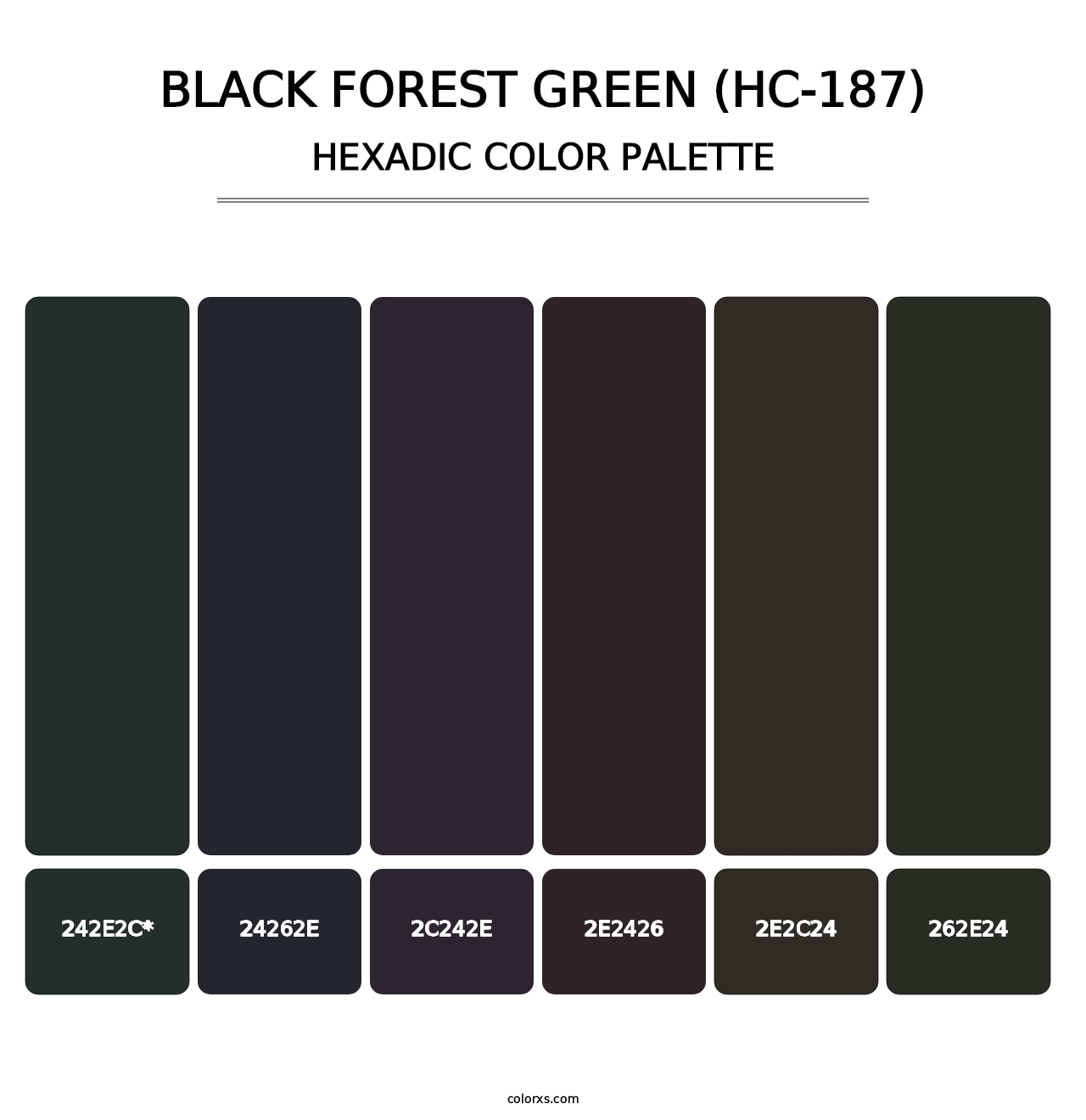 Black Forest Green (HC-187) - Hexadic Color Palette