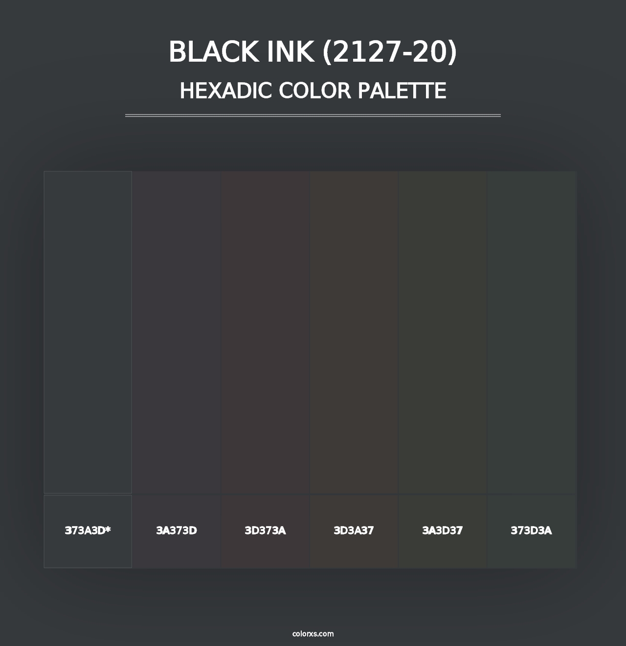 Black Ink (2127-20) - Hexadic Color Palette