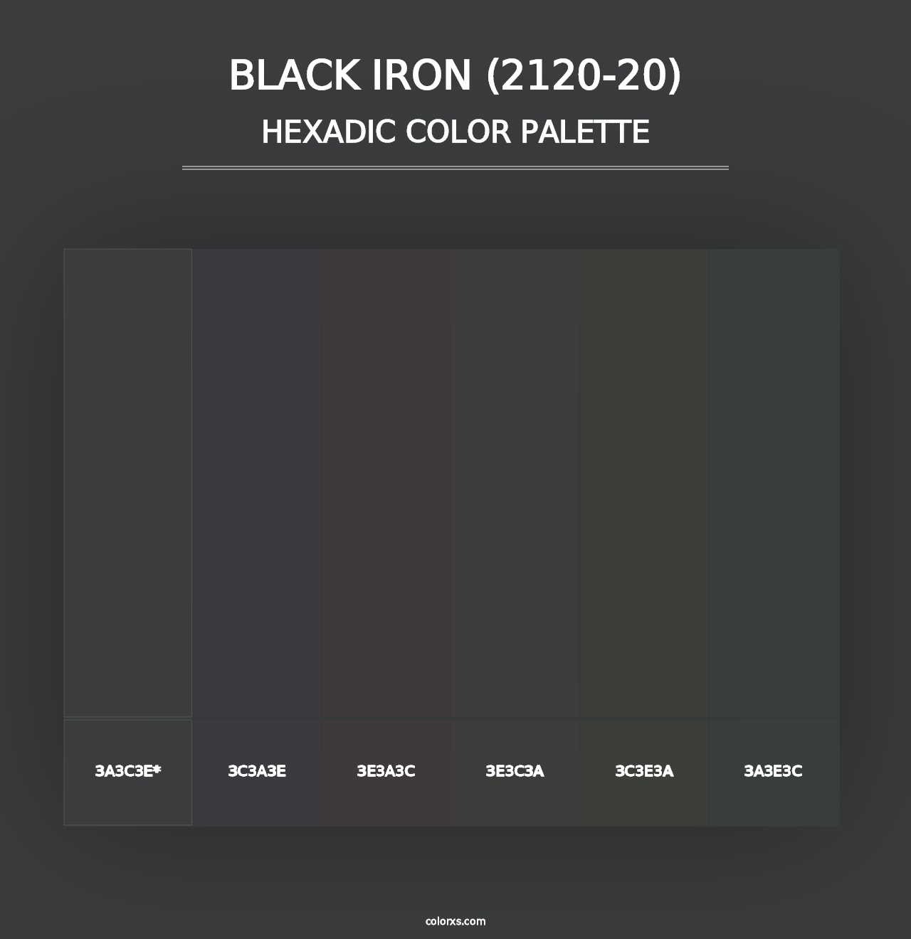 Black Iron (2120-20) - Hexadic Color Palette