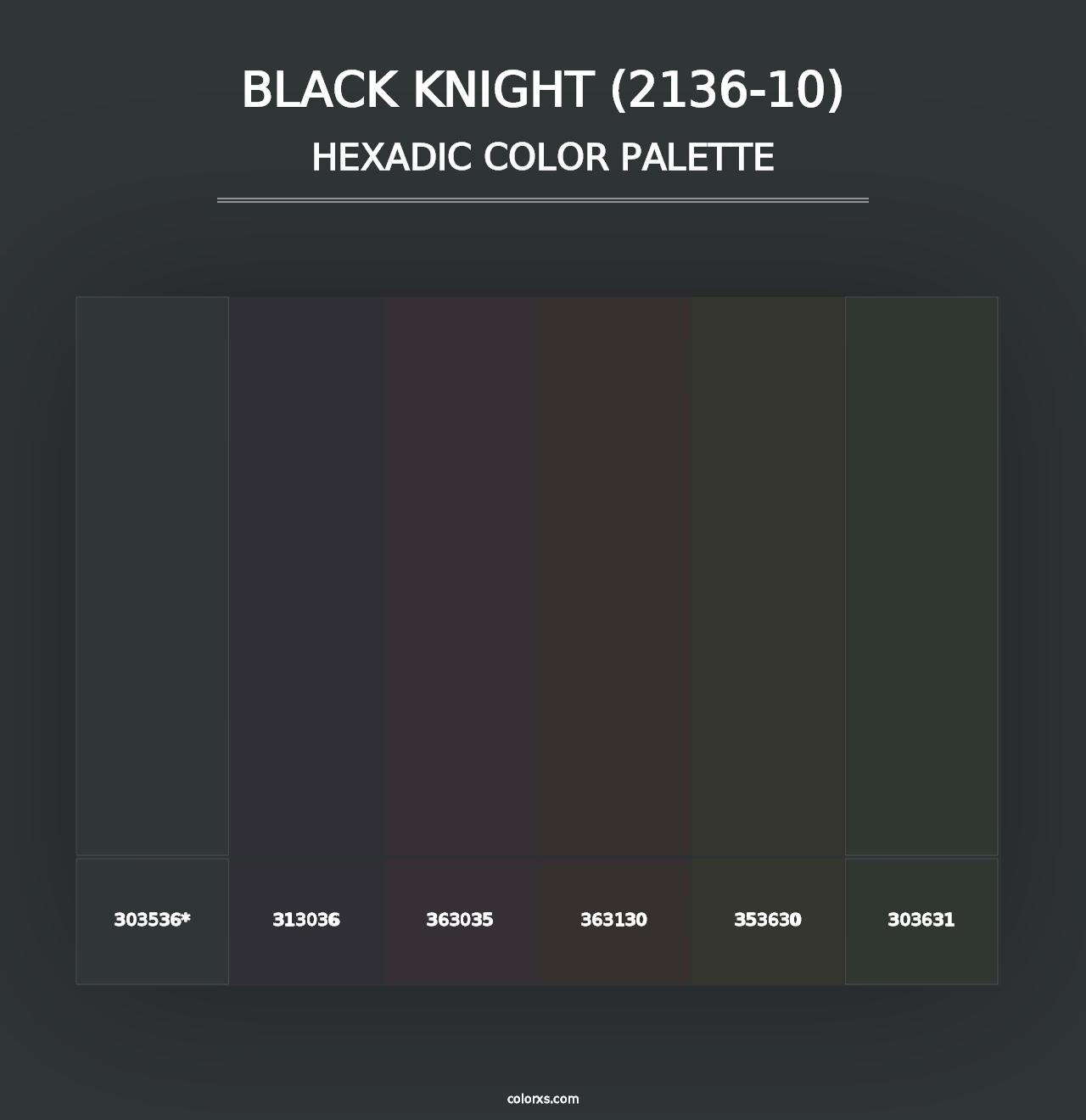 Black Knight (2136-10) - Hexadic Color Palette