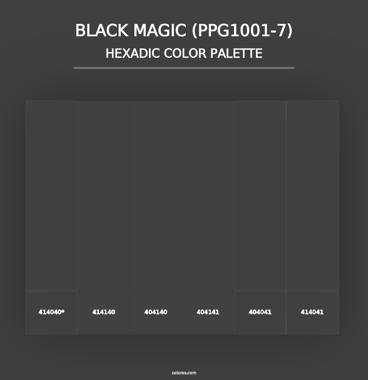 Black Magic (PPG1001-7) - Hexadic Color Palette