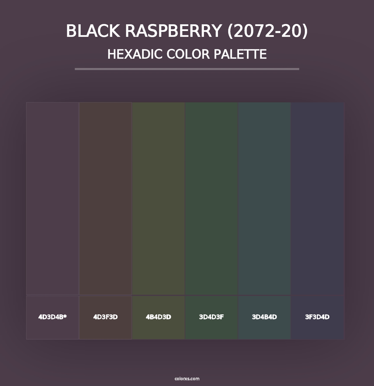 Black Raspberry (2072-20) - Hexadic Color Palette