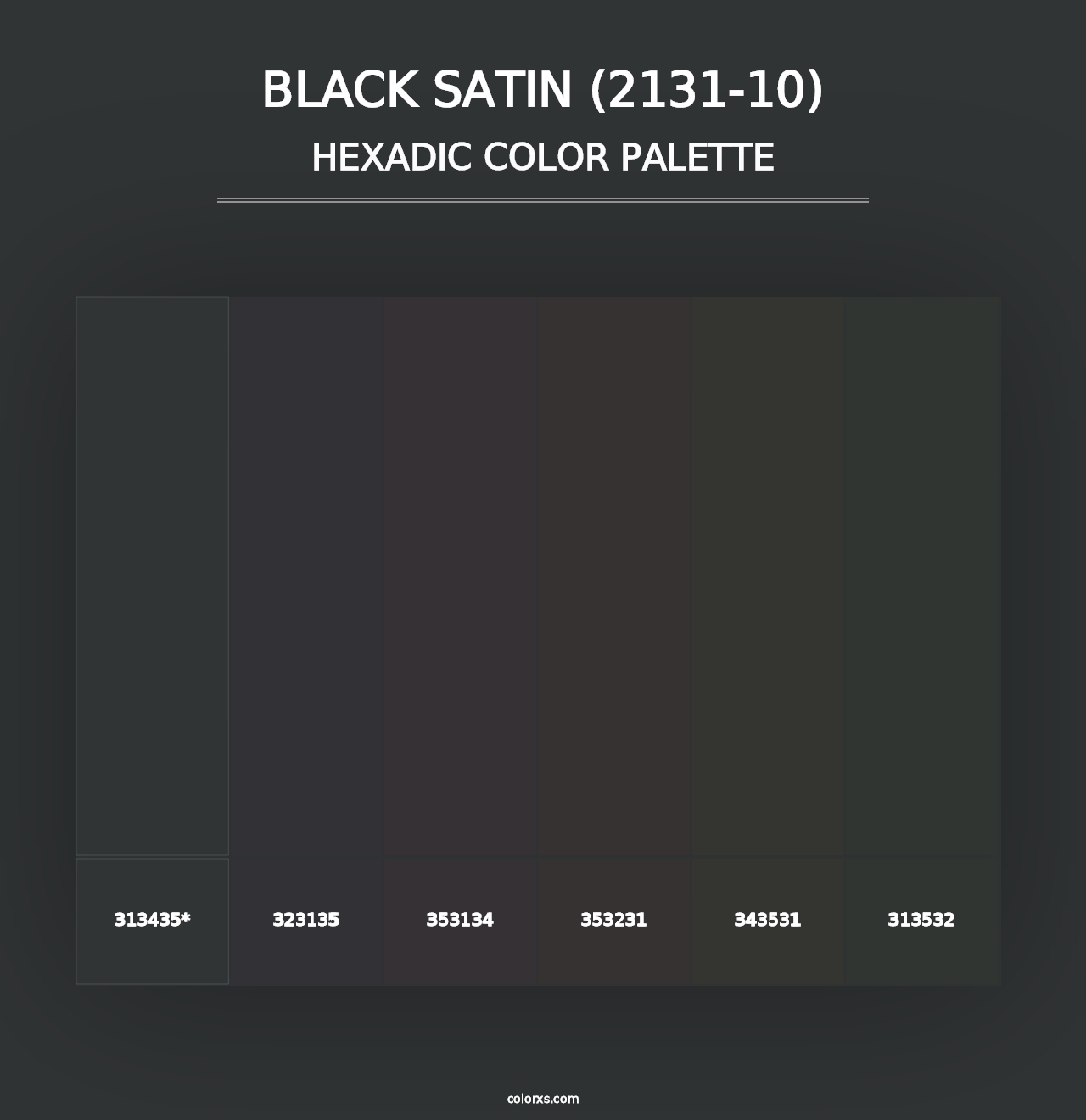 Black Satin (2131-10) - Hexadic Color Palette