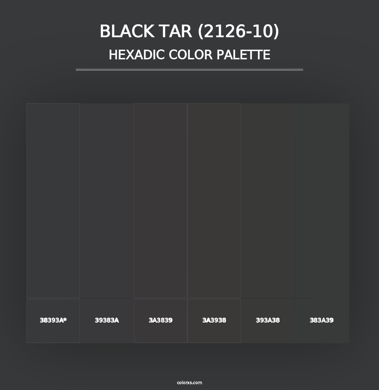 Black Tar (2126-10) - Hexadic Color Palette