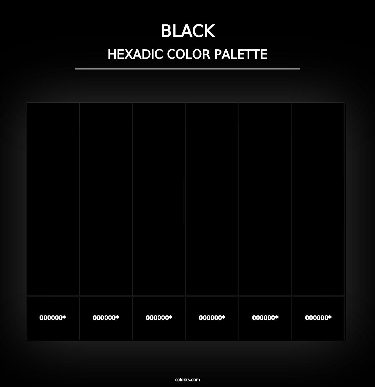 Black - Hexadic Color Palette