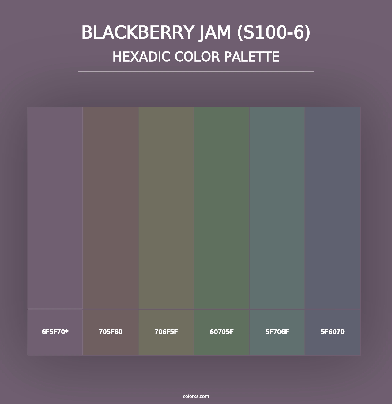 Blackberry Jam (S100-6) - Hexadic Color Palette