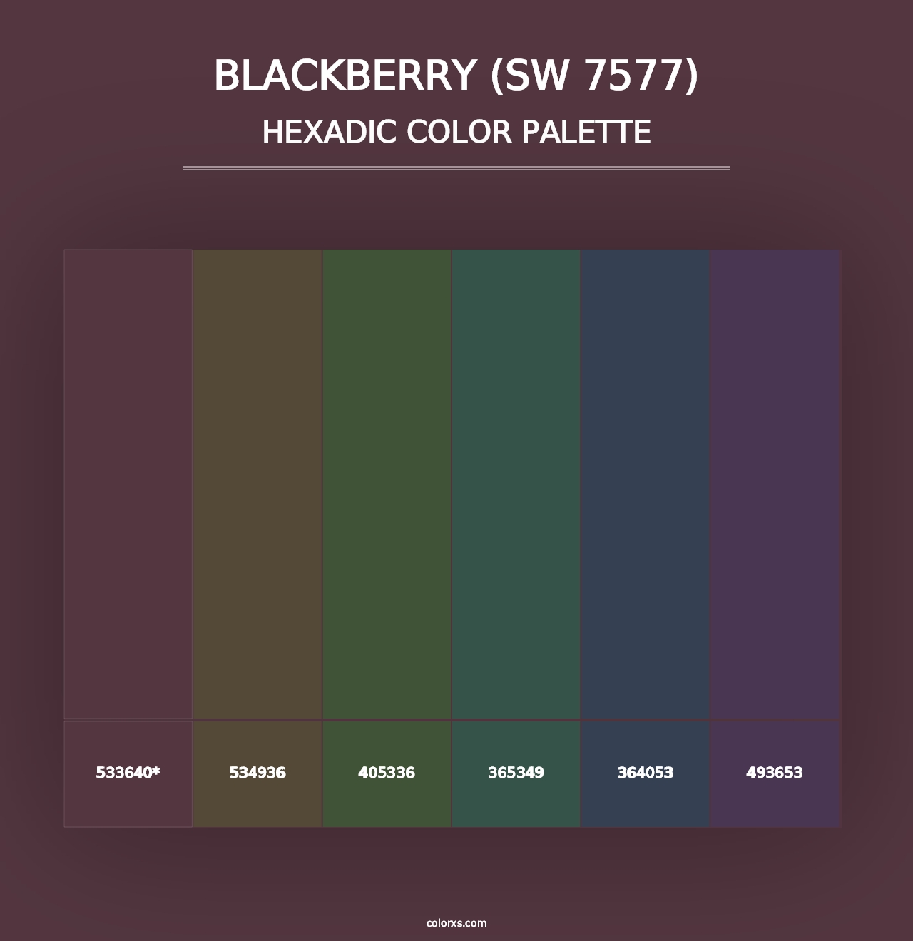 Blackberry (SW 7577) - Hexadic Color Palette