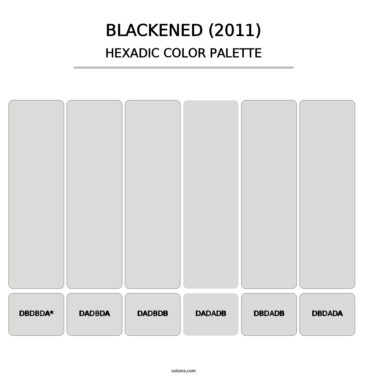 Blackened (2011) - Hexadic Color Palette