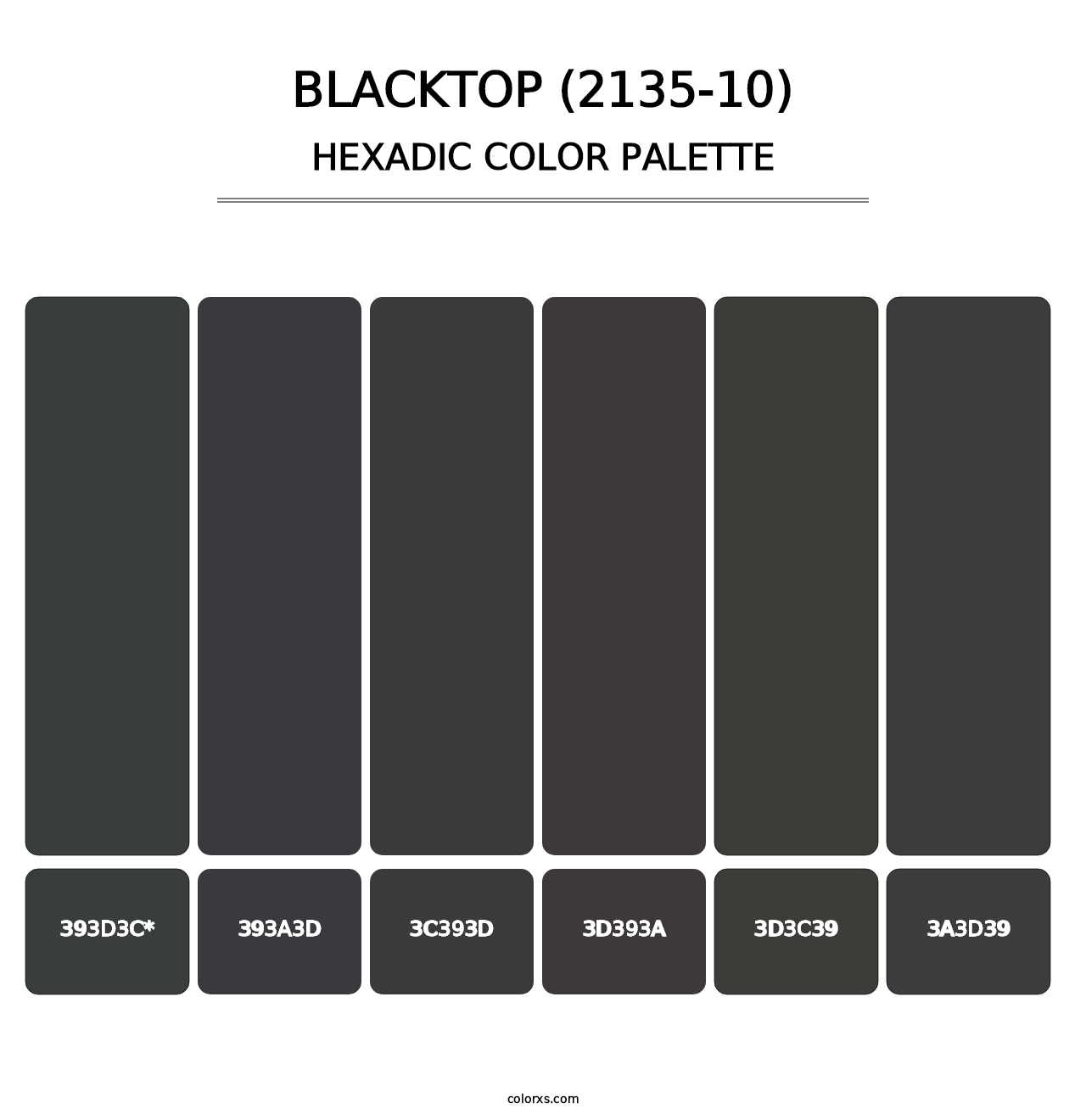 Blacktop (2135-10) - Hexadic Color Palette