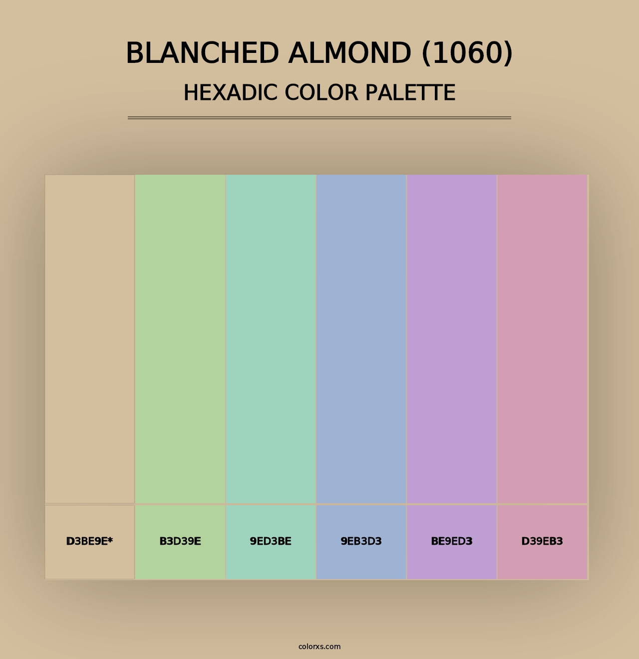 Blanched Almond (1060) - Hexadic Color Palette