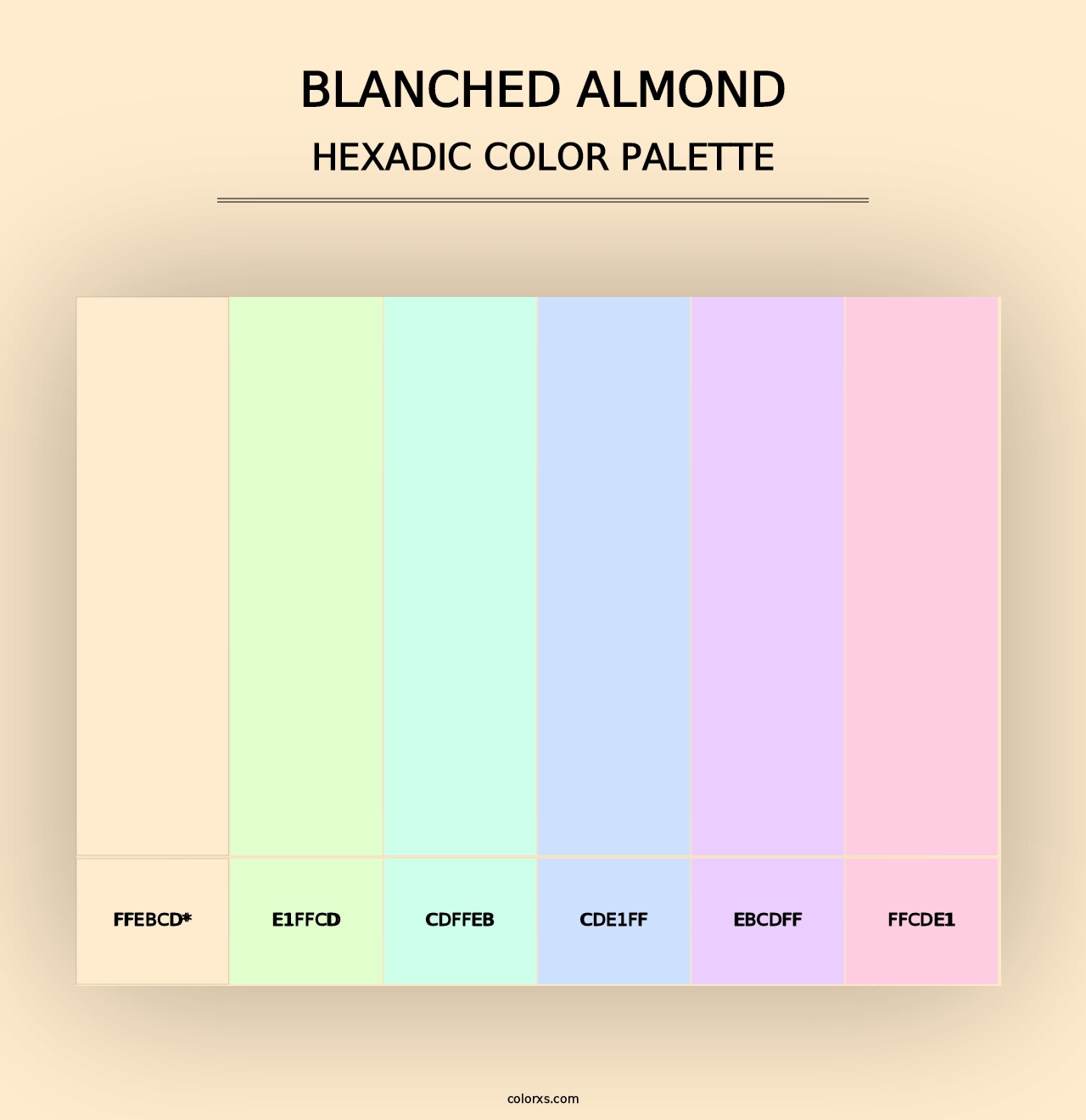 Blanched Almond - Hexadic Color Palette