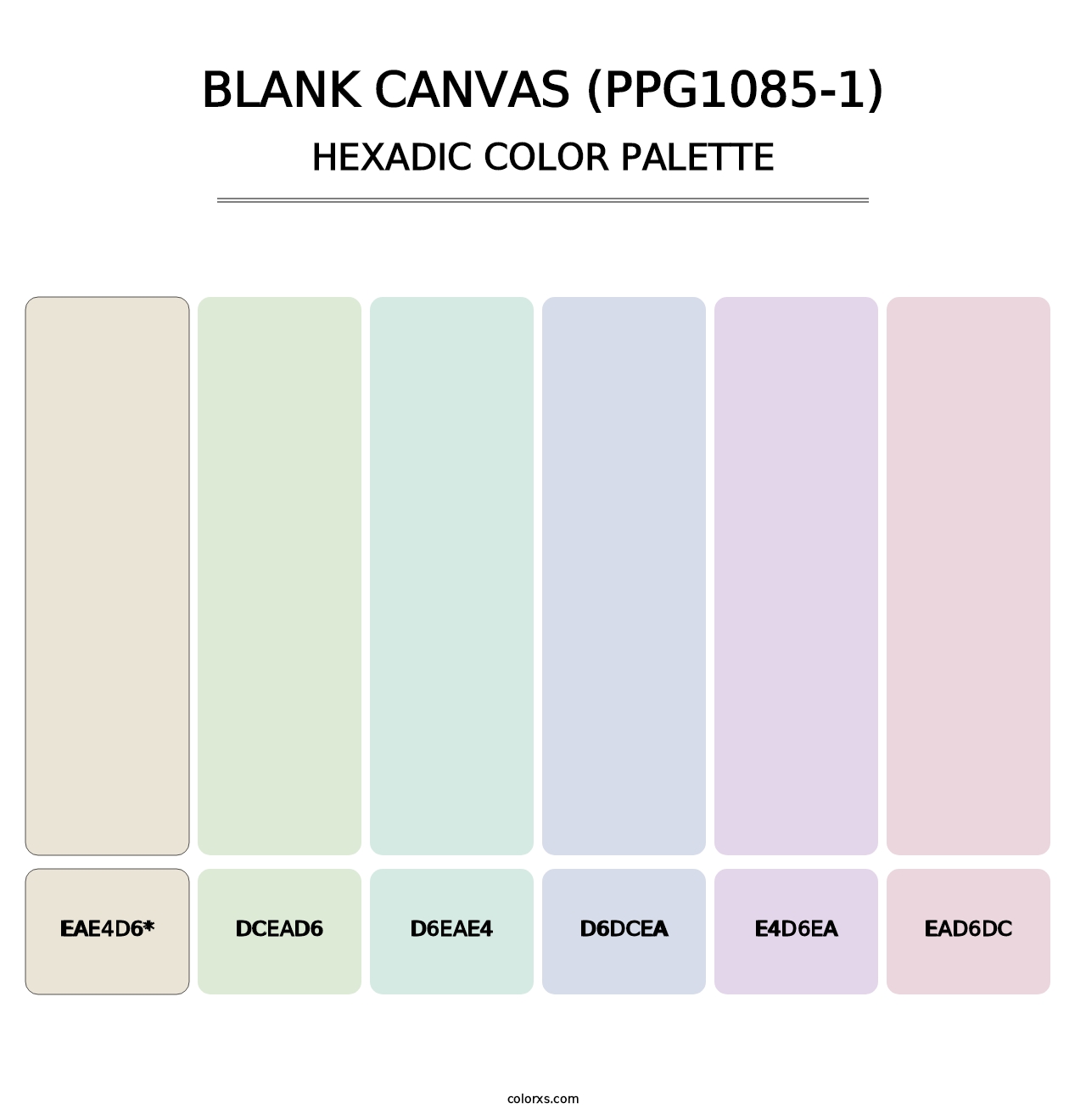 Blank Canvas (PPG1085-1) - Hexadic Color Palette
