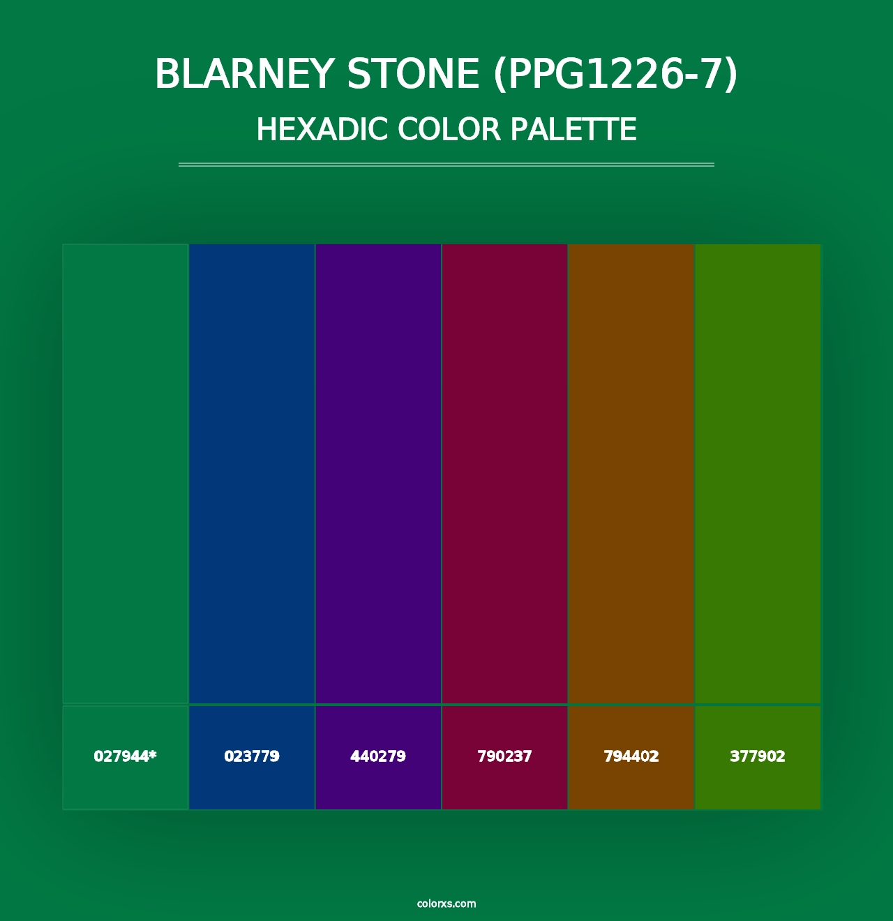 Blarney Stone (PPG1226-7) - Hexadic Color Palette