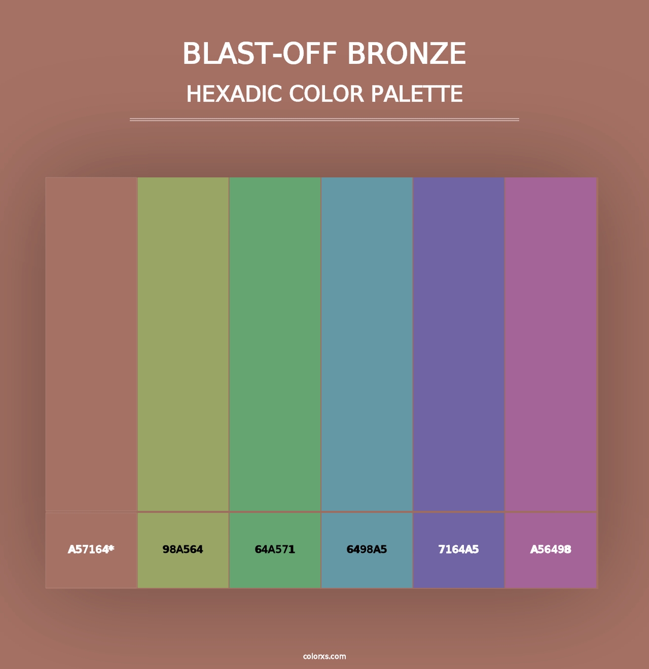 Blast-Off Bronze - Hexadic Color Palette