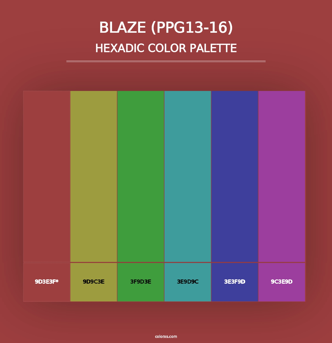 Blaze (PPG13-16) - Hexadic Color Palette