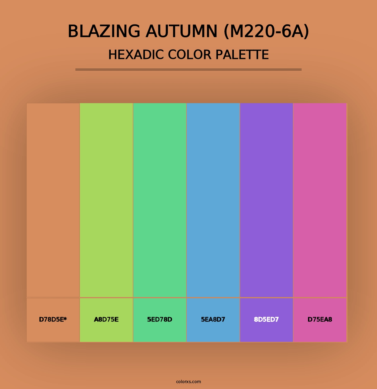 Blazing Autumn (M220-6A) - Hexadic Color Palette