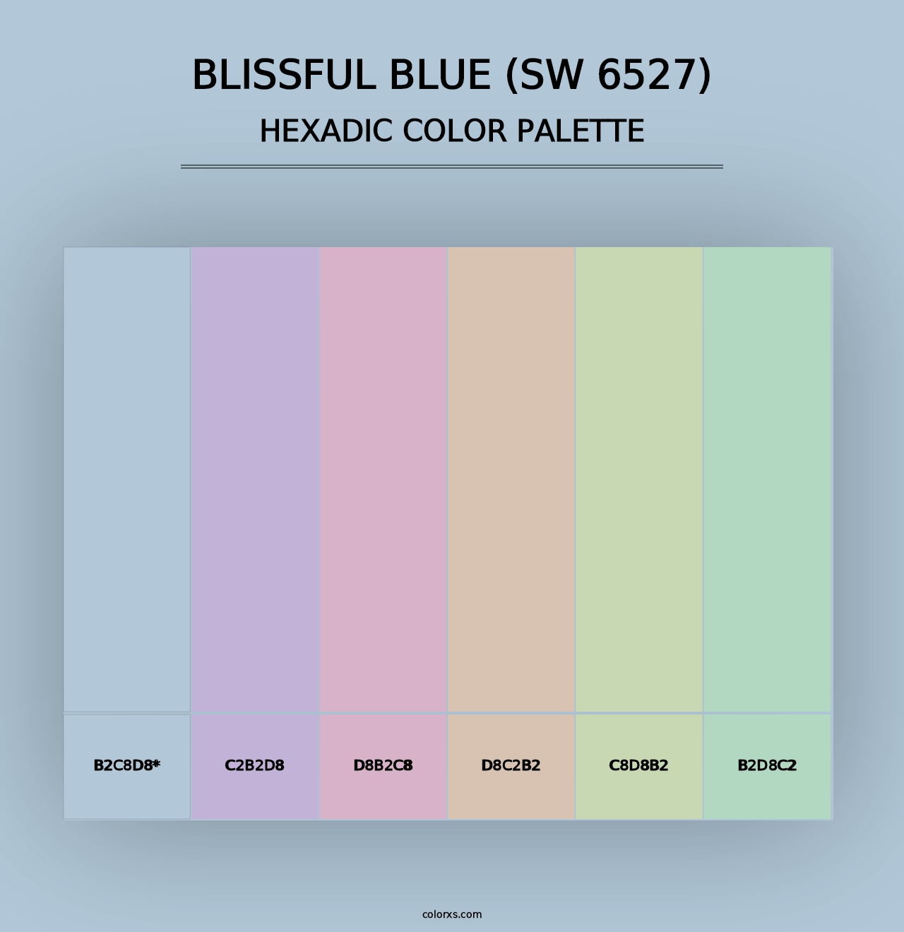 Blissful Blue (SW 6527) - Hexadic Color Palette