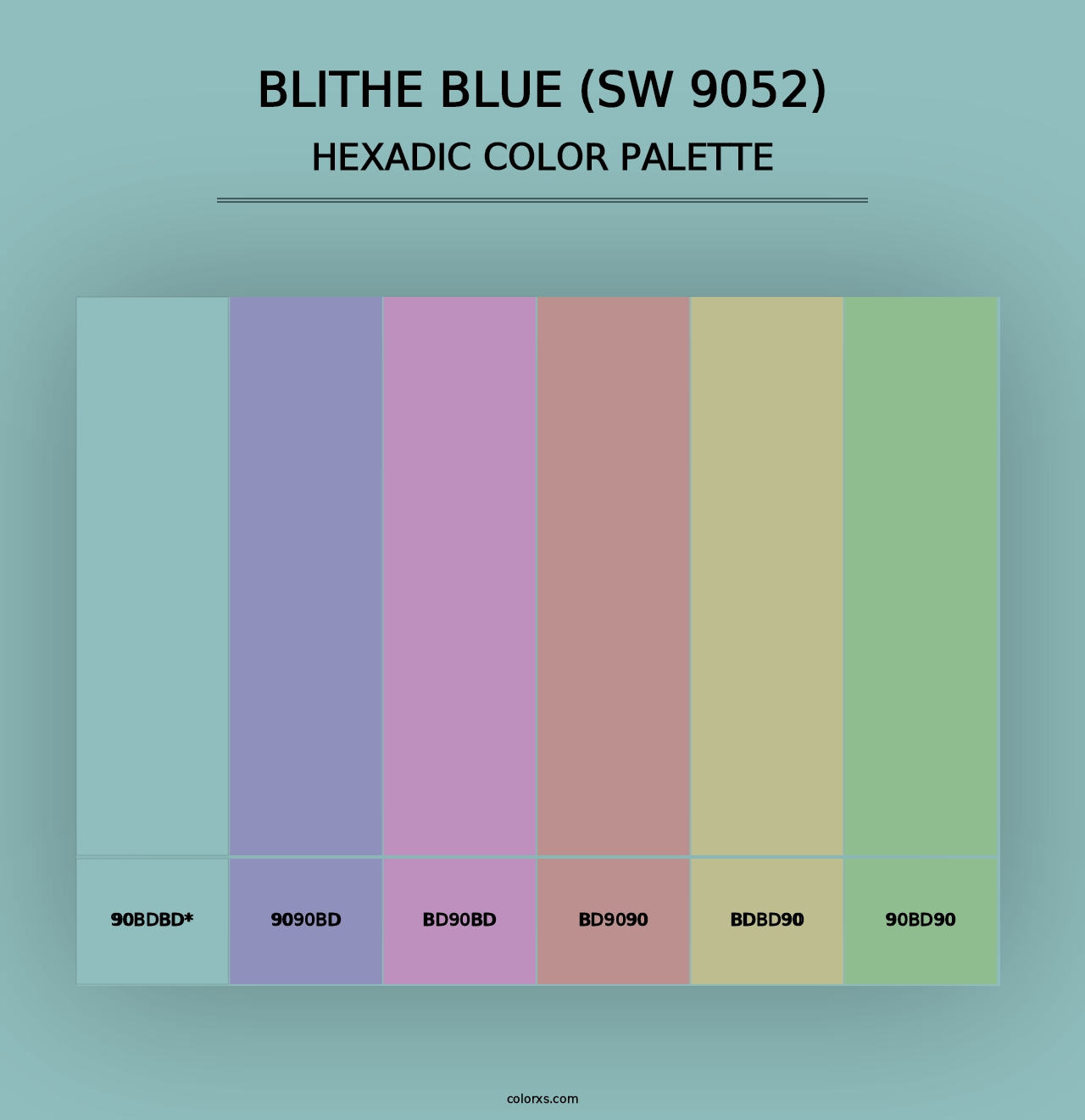 Blithe Blue (SW 9052) - Hexadic Color Palette