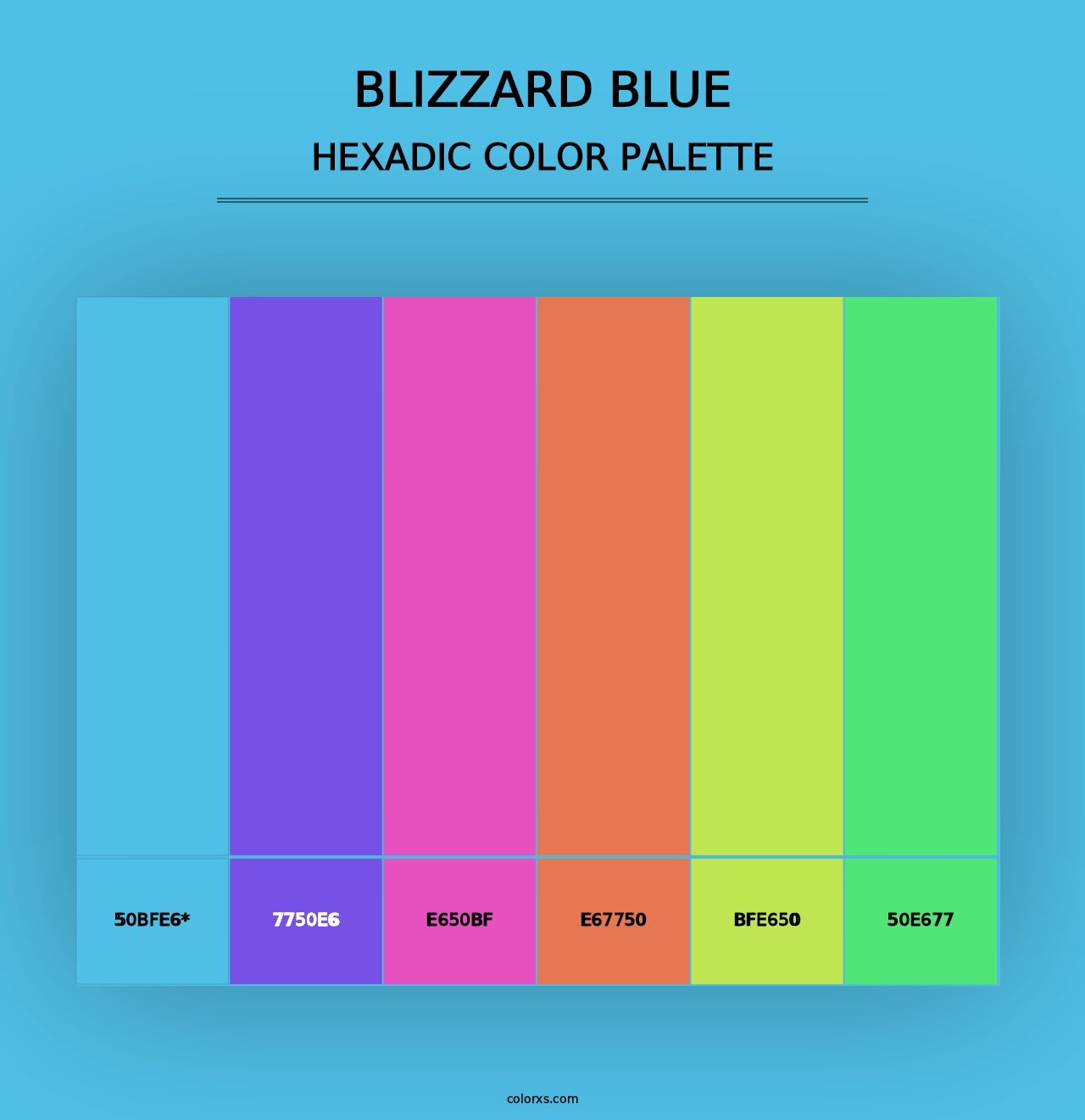 Blizzard Blue - Hexadic Color Palette