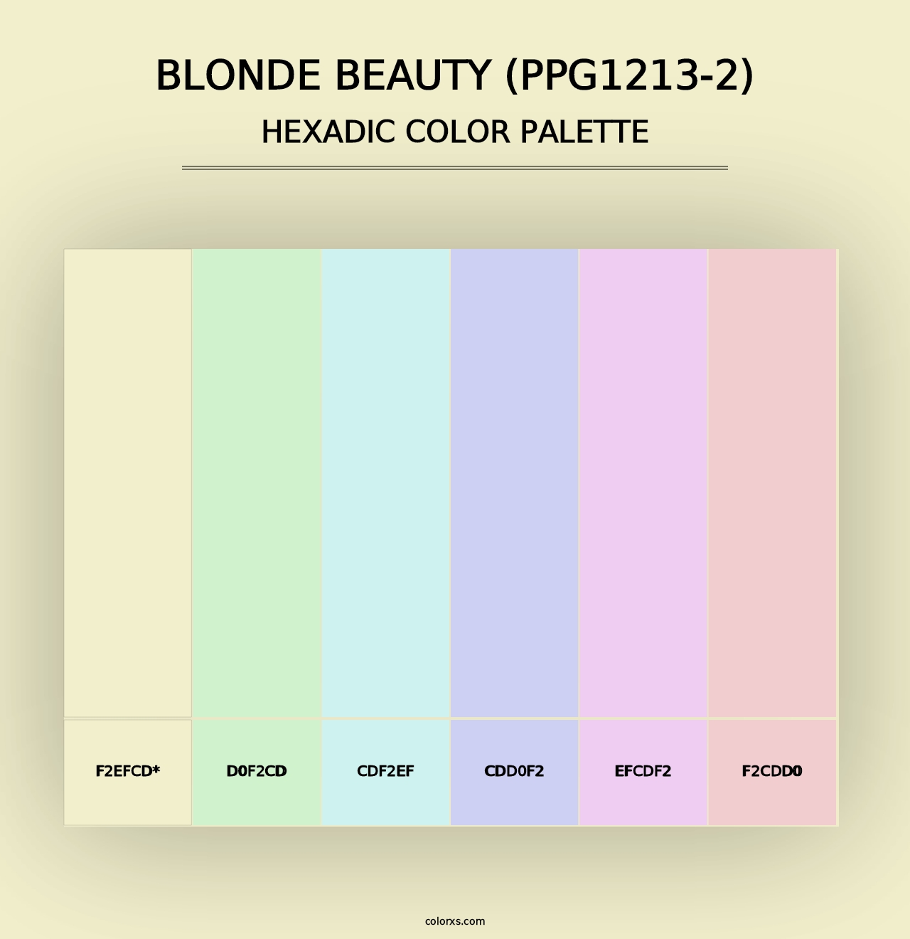 Blonde Beauty (PPG1213-2) - Hexadic Color Palette