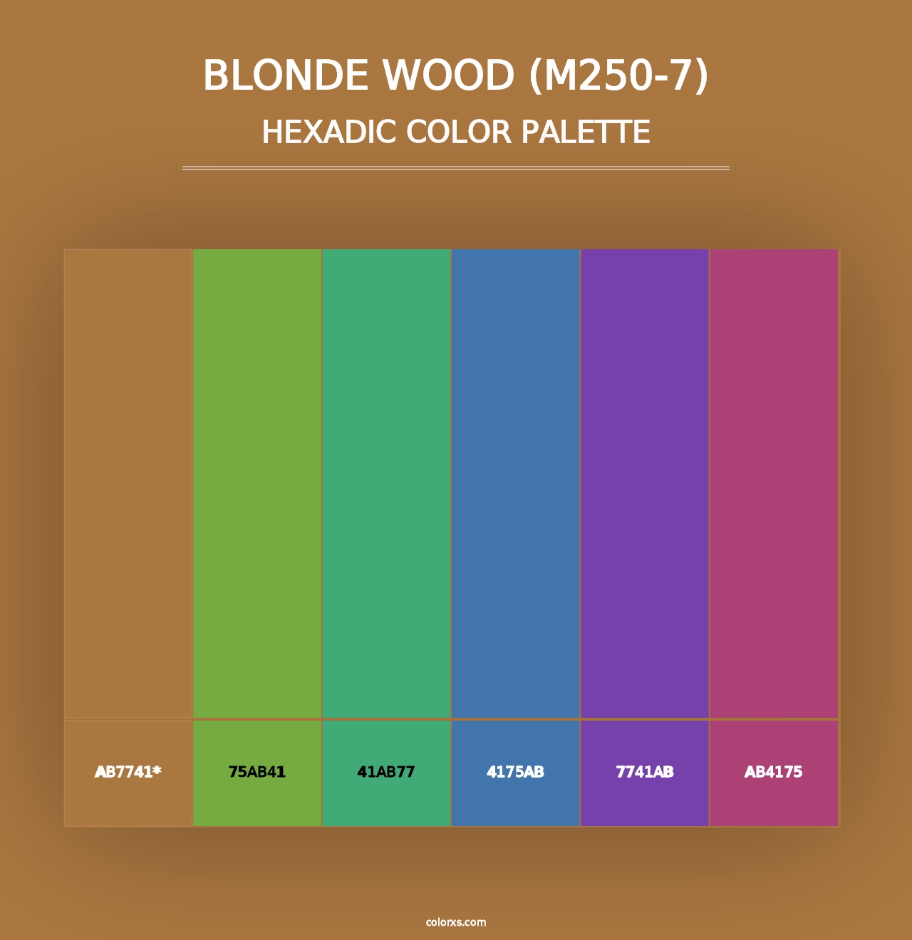 Blonde Wood (M250-7) - Hexadic Color Palette