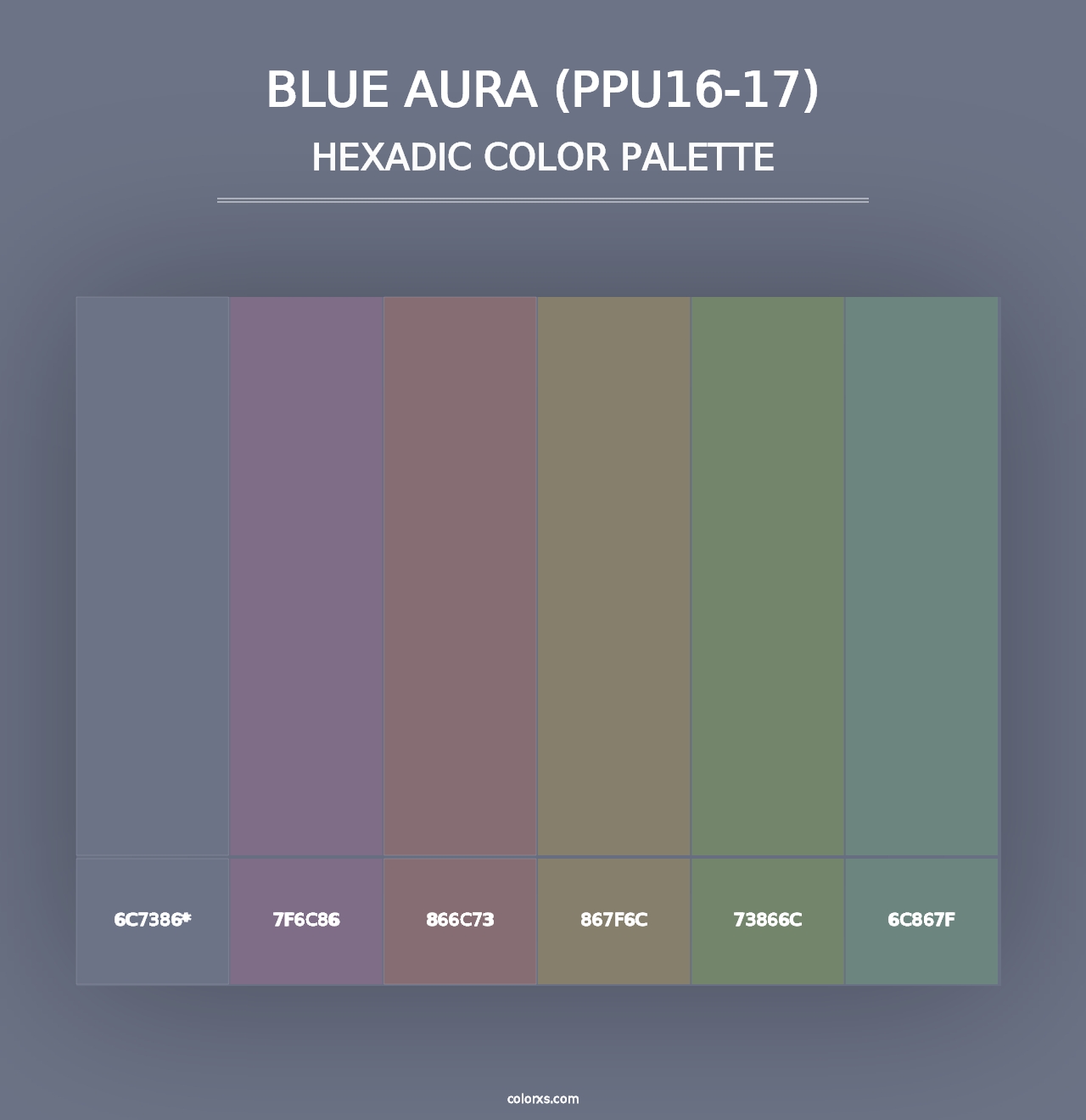 Blue Aura (PPU16-17) - Hexadic Color Palette