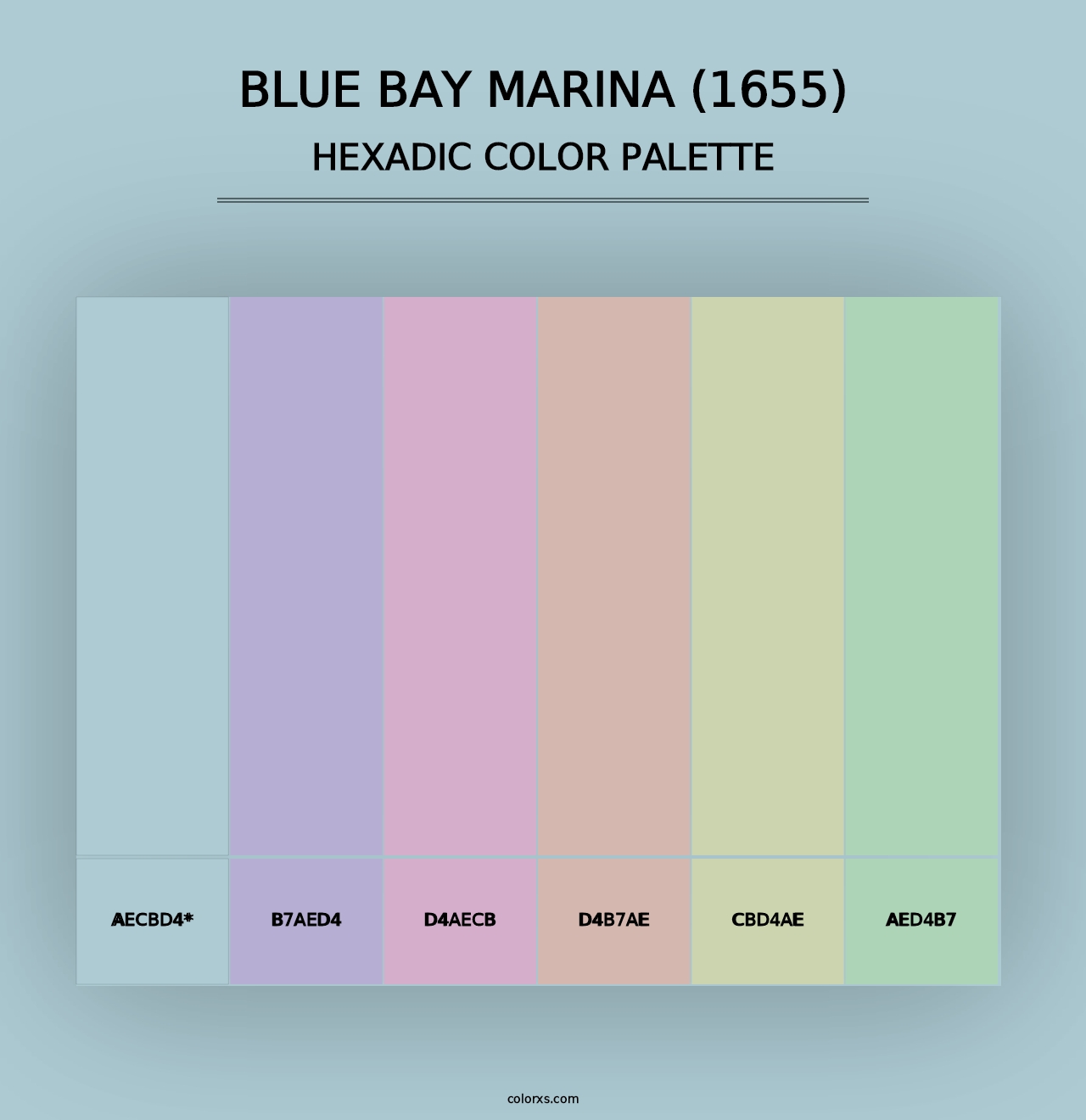 Blue Bay Marina (1655) - Hexadic Color Palette