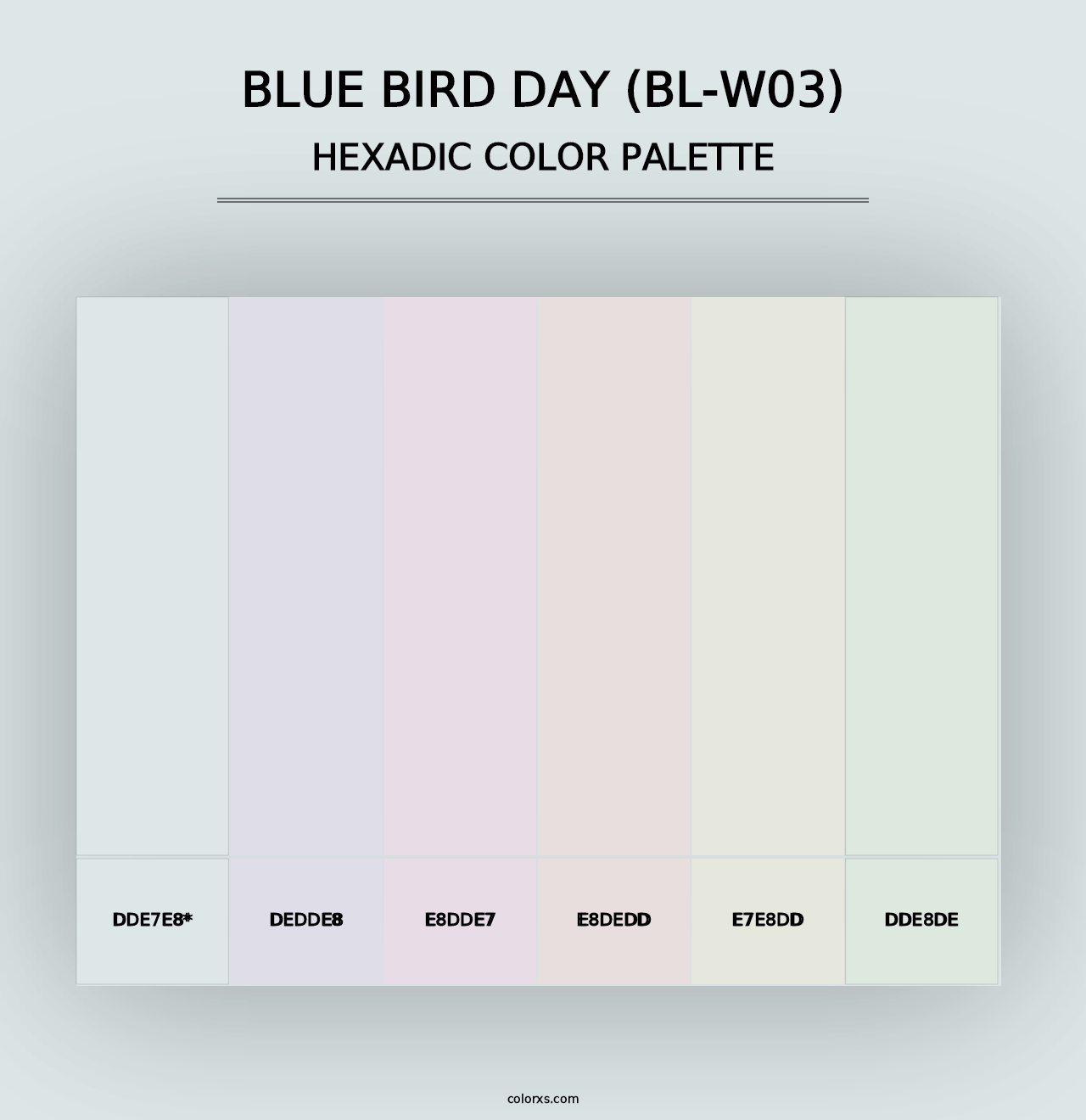 Blue Bird Day (BL-W03) - Hexadic Color Palette