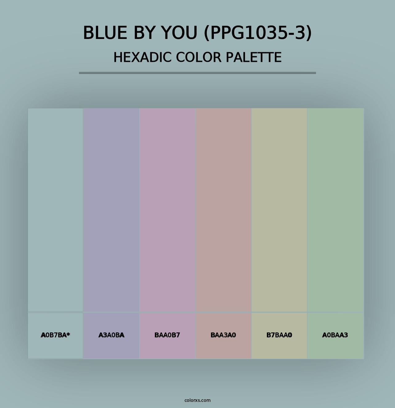 Blue By You (PPG1035-3) - Hexadic Color Palette