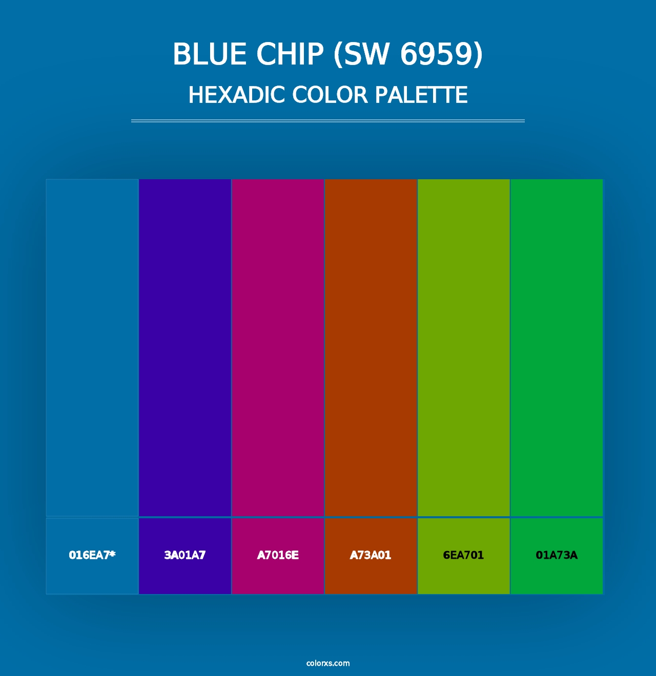 Blue Chip (SW 6959) - Hexadic Color Palette