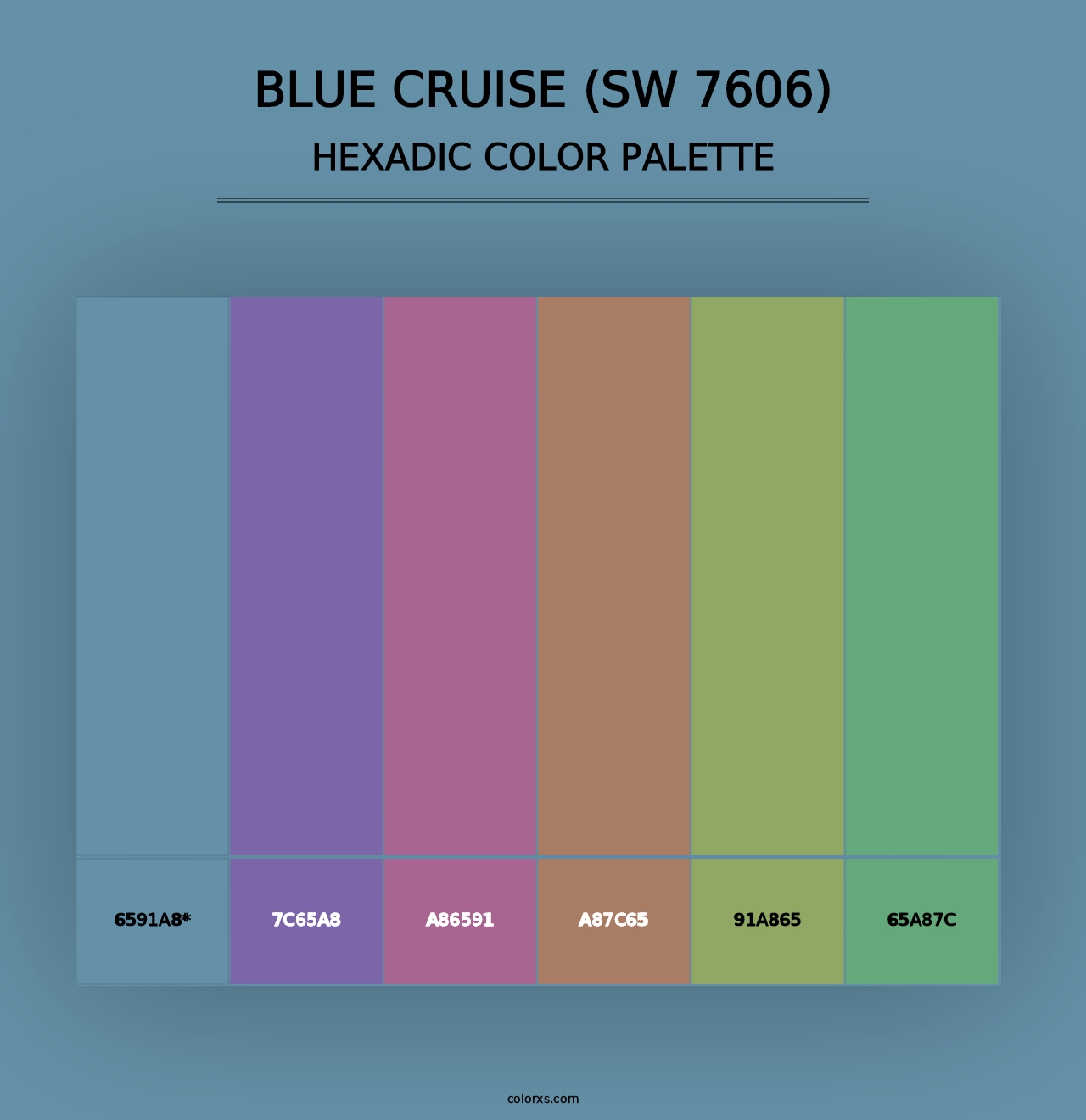 Blue Cruise (SW 7606) - Hexadic Color Palette