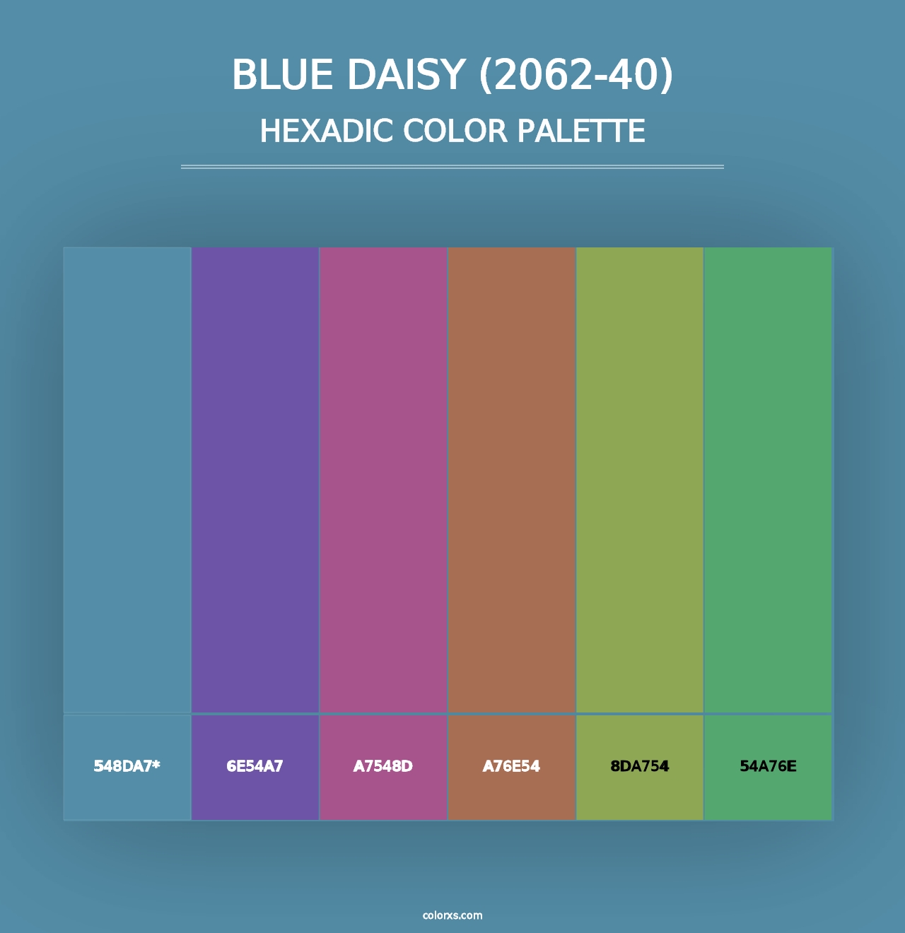 Blue Daisy (2062-40) - Hexadic Color Palette