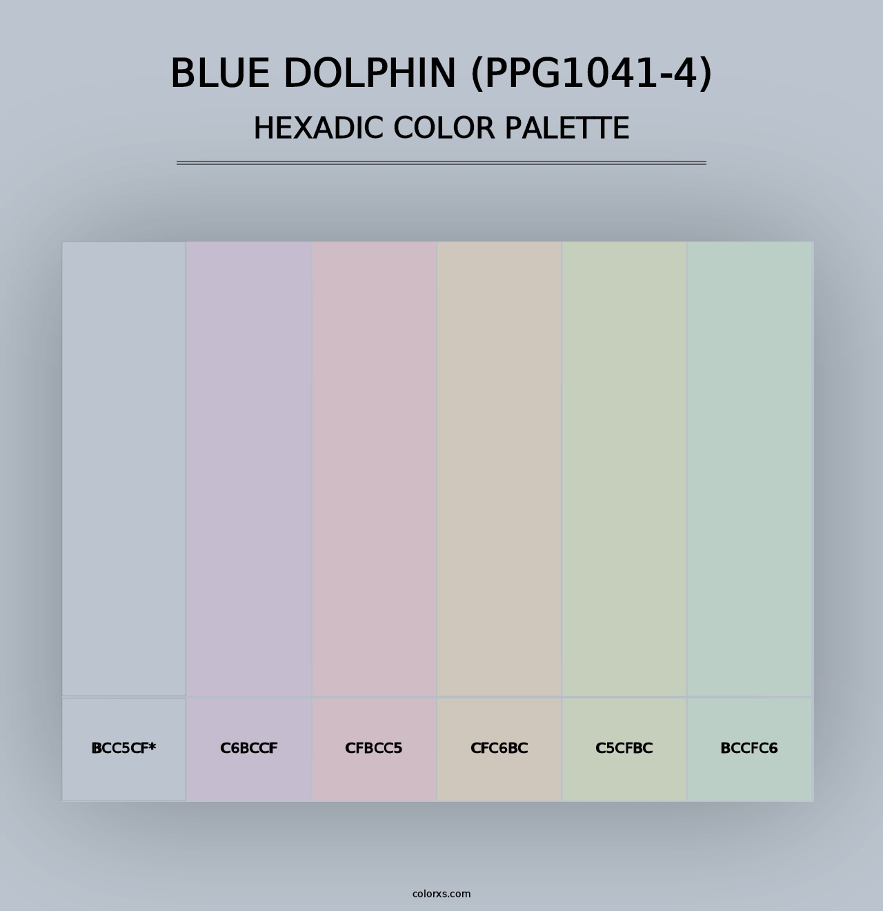 Blue Dolphin (PPG1041-4) - Hexadic Color Palette