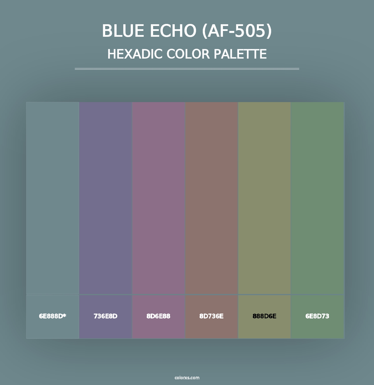 Blue Echo (AF-505) - Hexadic Color Palette