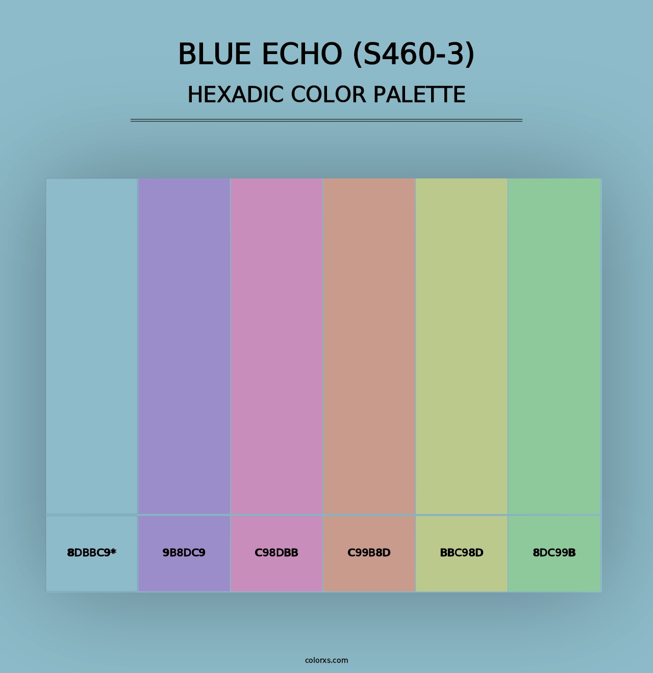 Blue Echo (S460-3) - Hexadic Color Palette