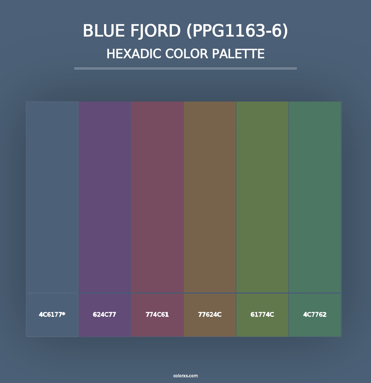 Blue Fjord (PPG1163-6) - Hexadic Color Palette