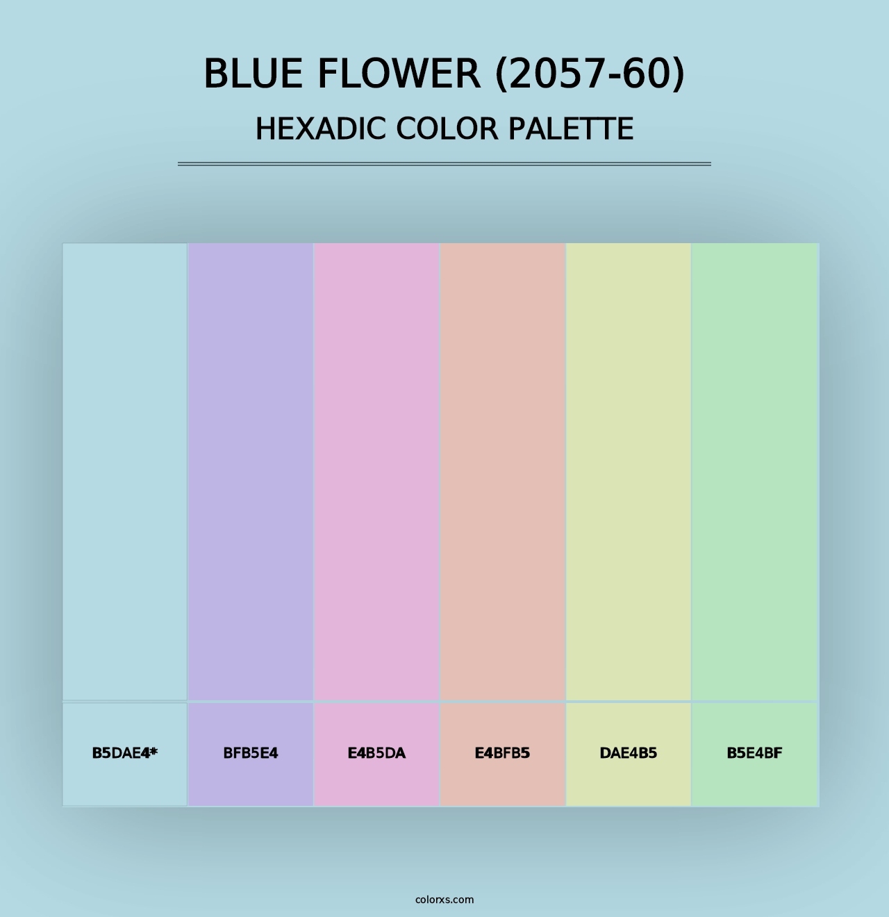 Blue Flower (2057-60) - Hexadic Color Palette