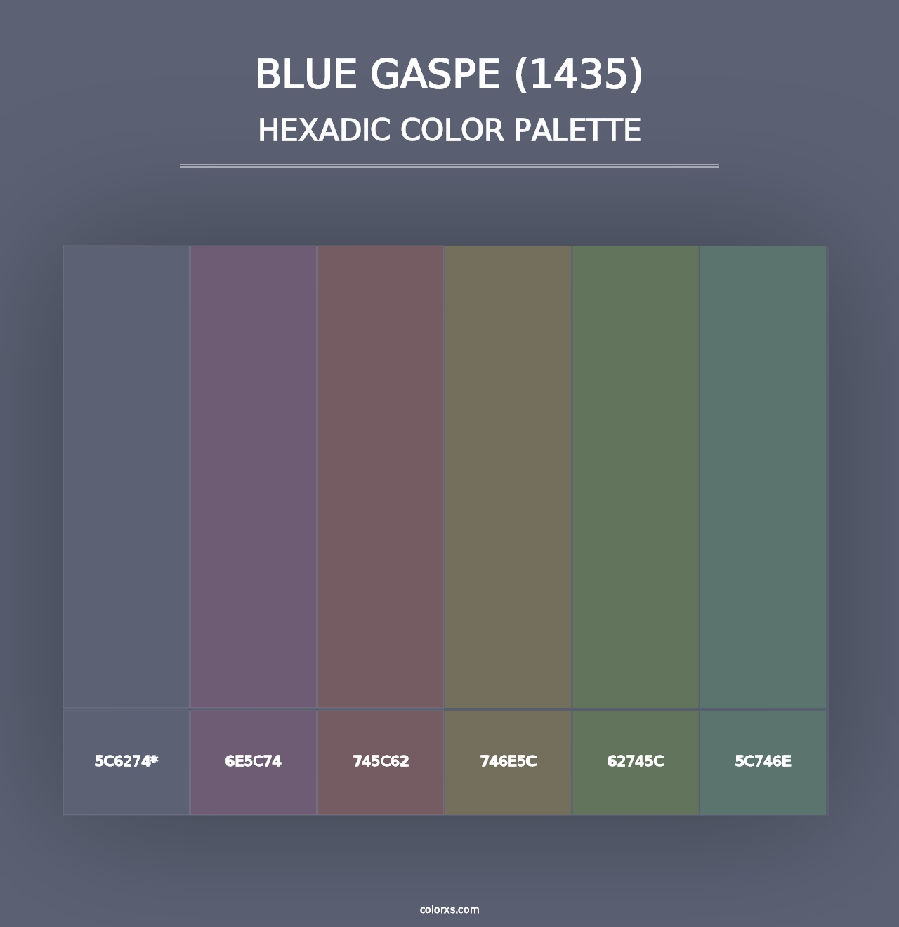 Blue Gaspe (1435) - Hexadic Color Palette