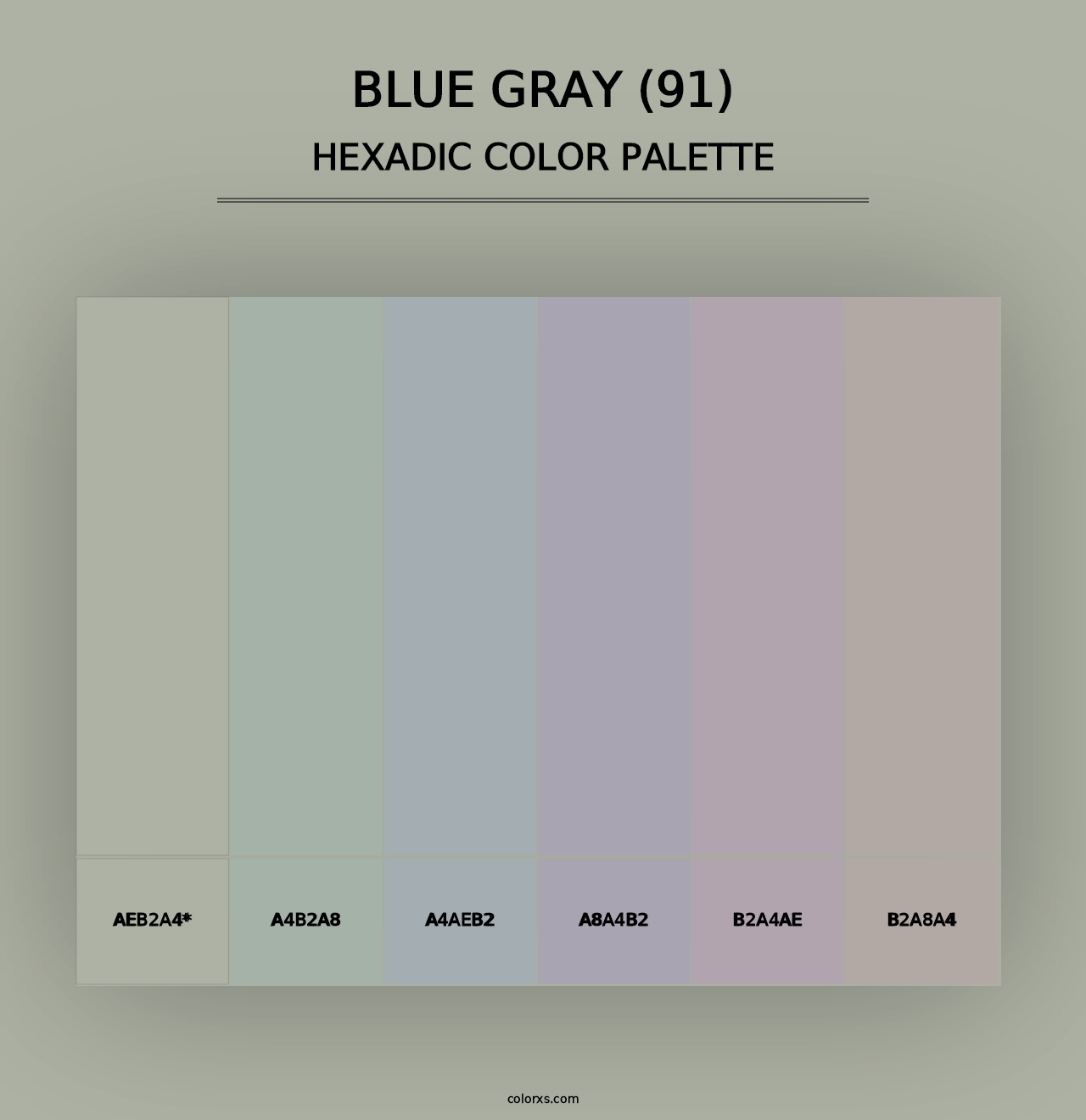 Blue Gray (91) - Hexadic Color Palette