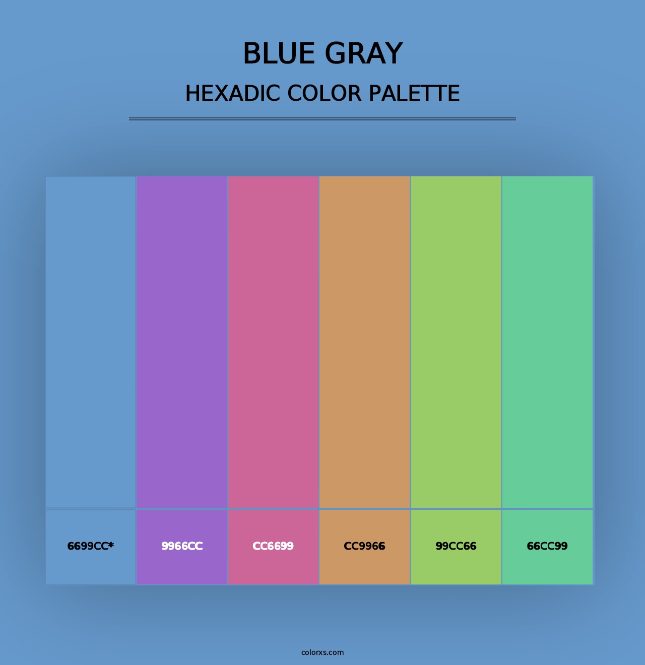 Blue Gray - Hexadic Color Palette