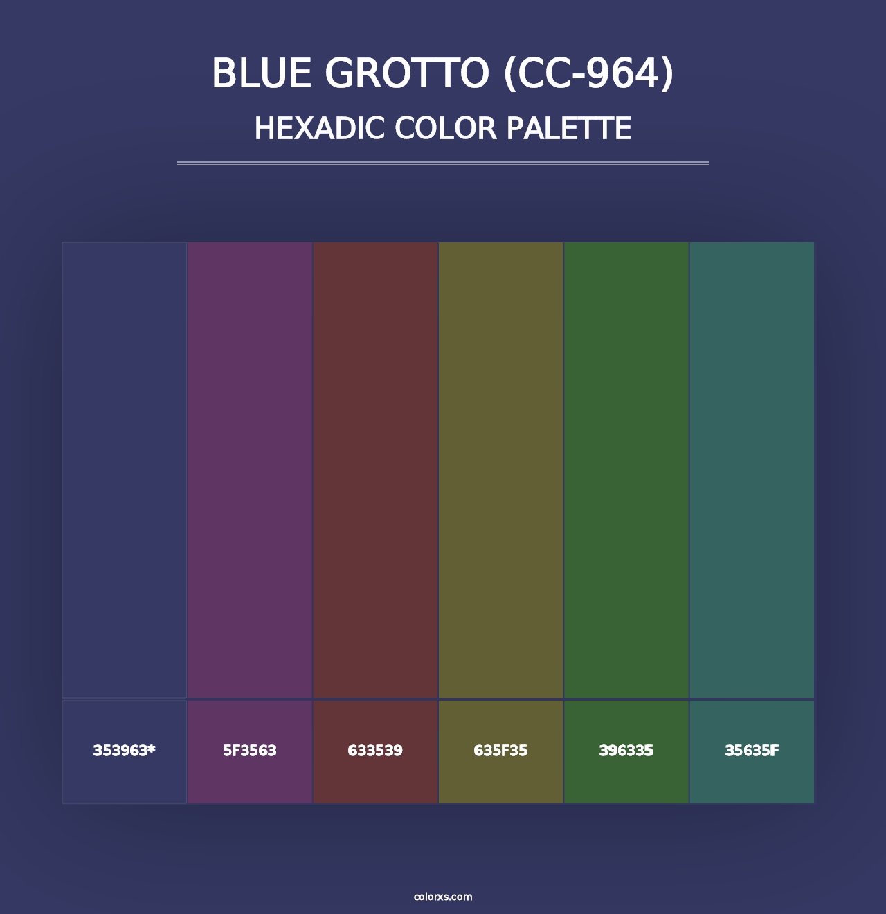 Blue Grotto (CC-964) - Hexadic Color Palette