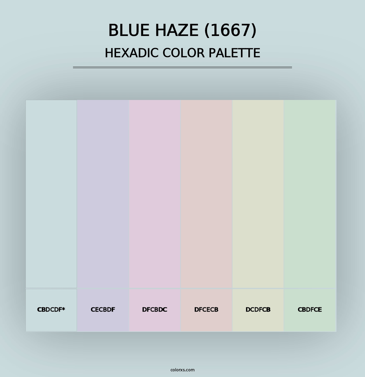 Blue Haze (1667) - Hexadic Color Palette