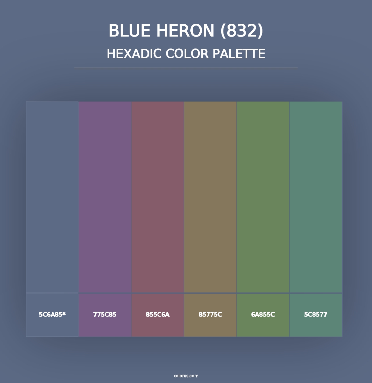 Blue Heron (832) - Hexadic Color Palette