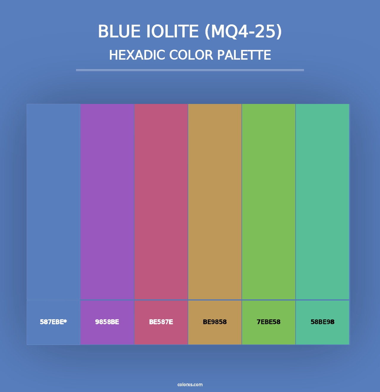 Blue Iolite (MQ4-25) - Hexadic Color Palette