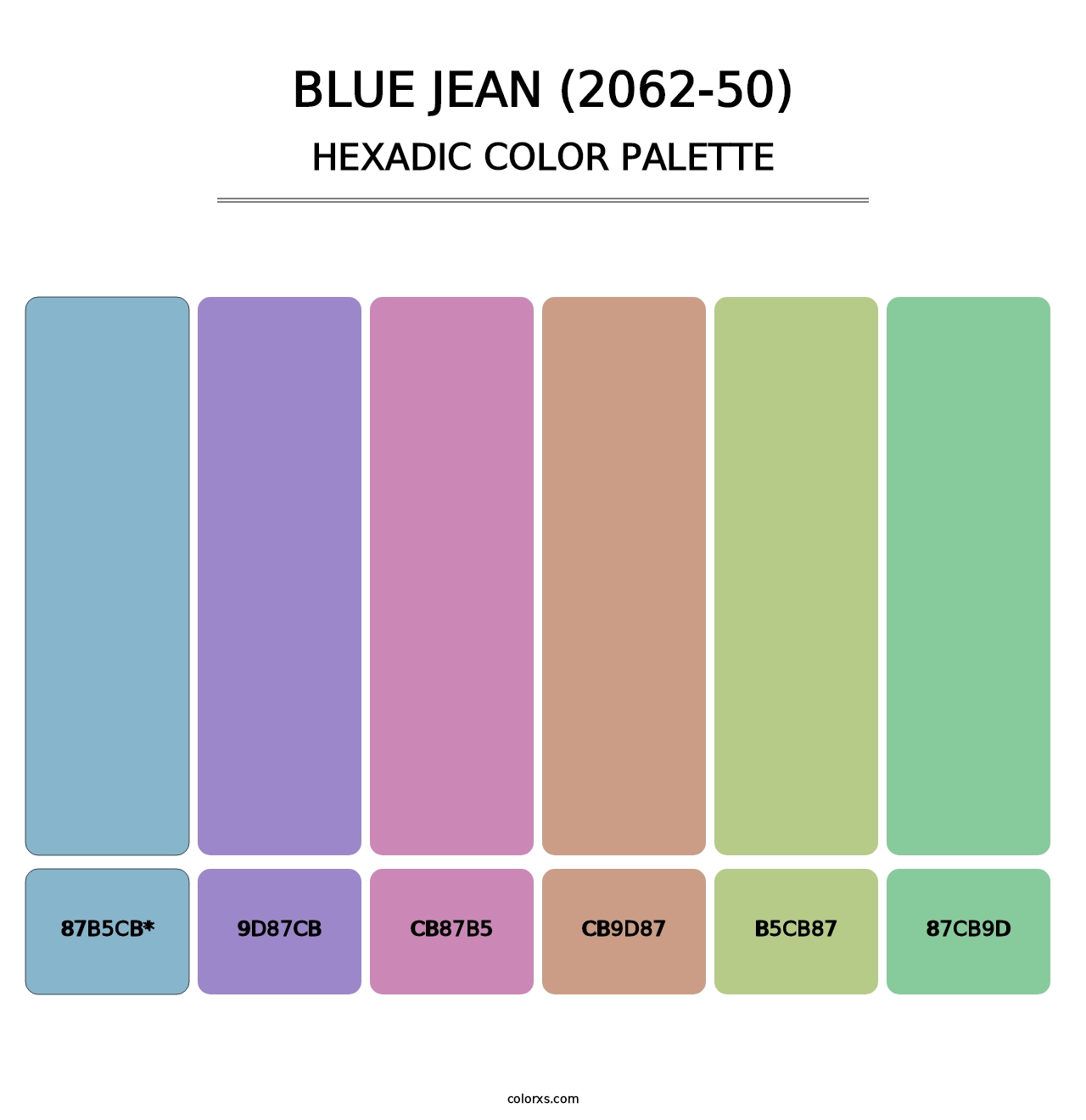 Blue Jean (2062-50) - Hexadic Color Palette