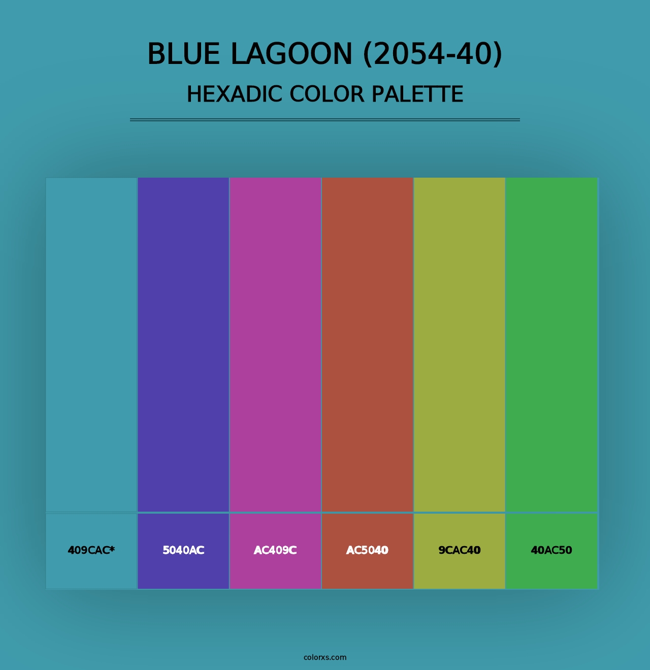 Blue Lagoon (2054-40) - Hexadic Color Palette