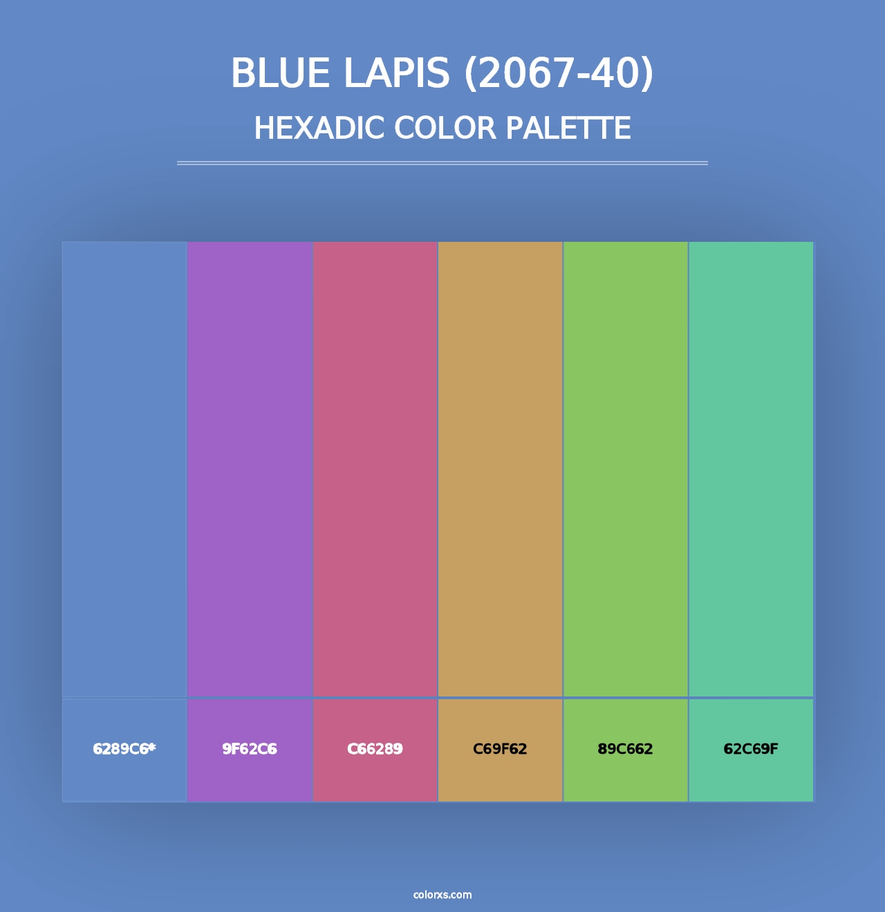 Blue Lapis (2067-40) - Hexadic Color Palette