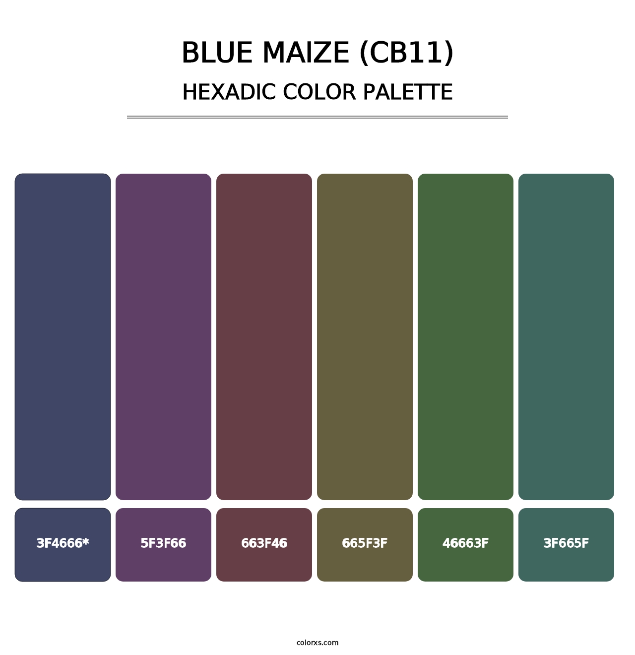 Blue Maize (CB11) - Hexadic Color Palette