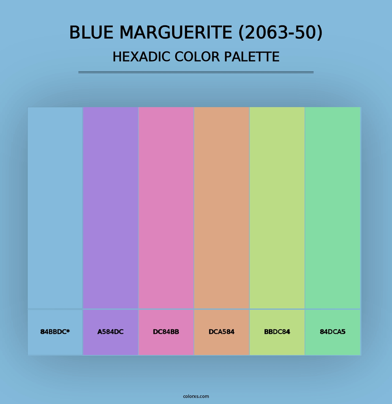 Blue Marguerite (2063-50) - Hexadic Color Palette