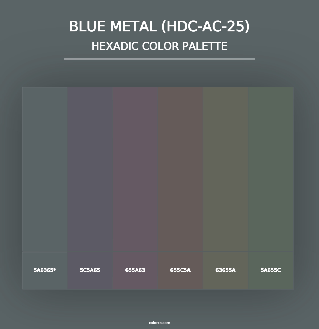 Blue Metal (HDC-AC-25) - Hexadic Color Palette